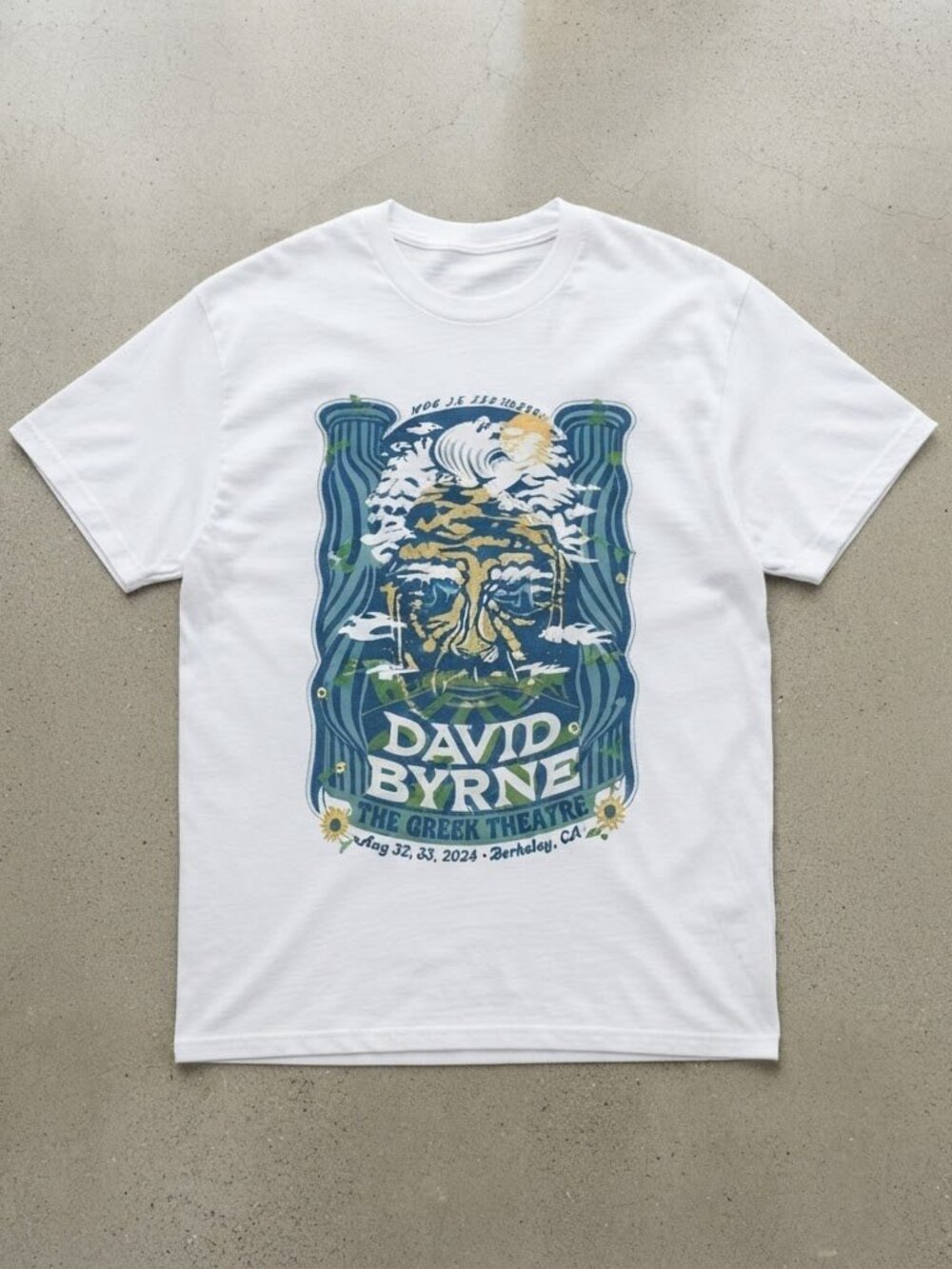 David Byrne Who Is The Sky Tour White T-Shirt S-4XL